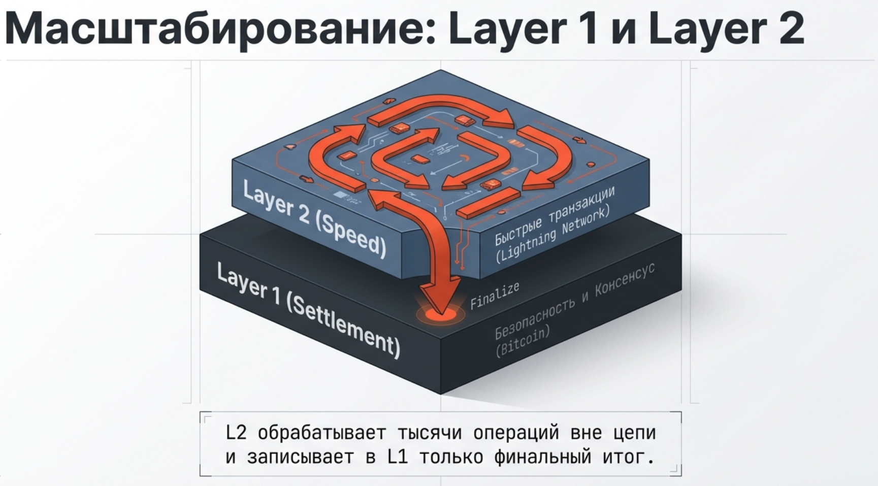 Связь layer 1 и layer 2 в блокчейнах